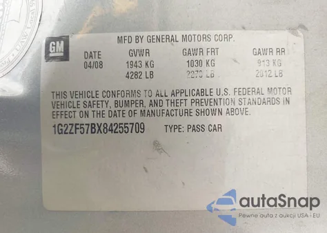 1G2ZF57BX84255709